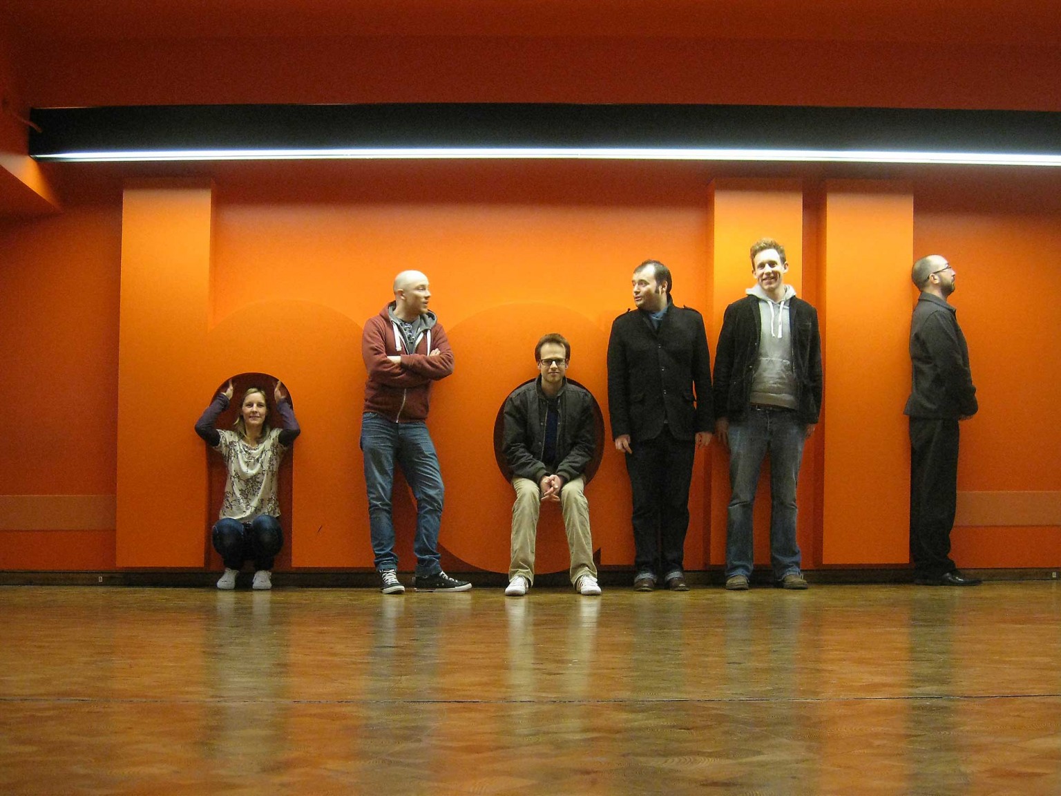 The Cog team, posing in the foyer.