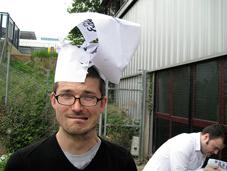 James Hurst wearing his unsuccessful entry