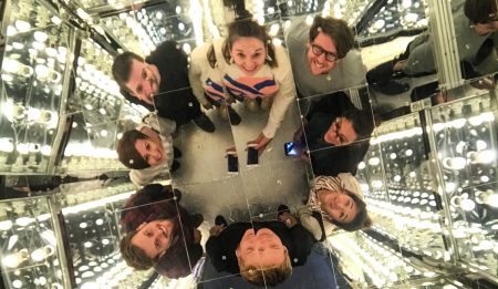 A team selfie at the centre of the most popular installation - Via Negative II