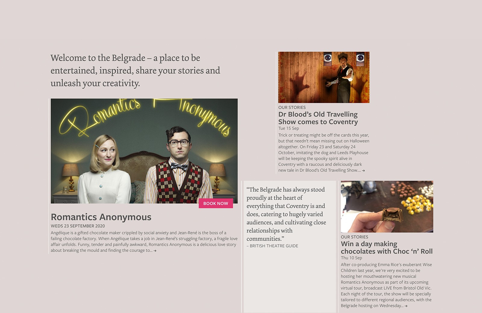 Belgrade Theatre 2020