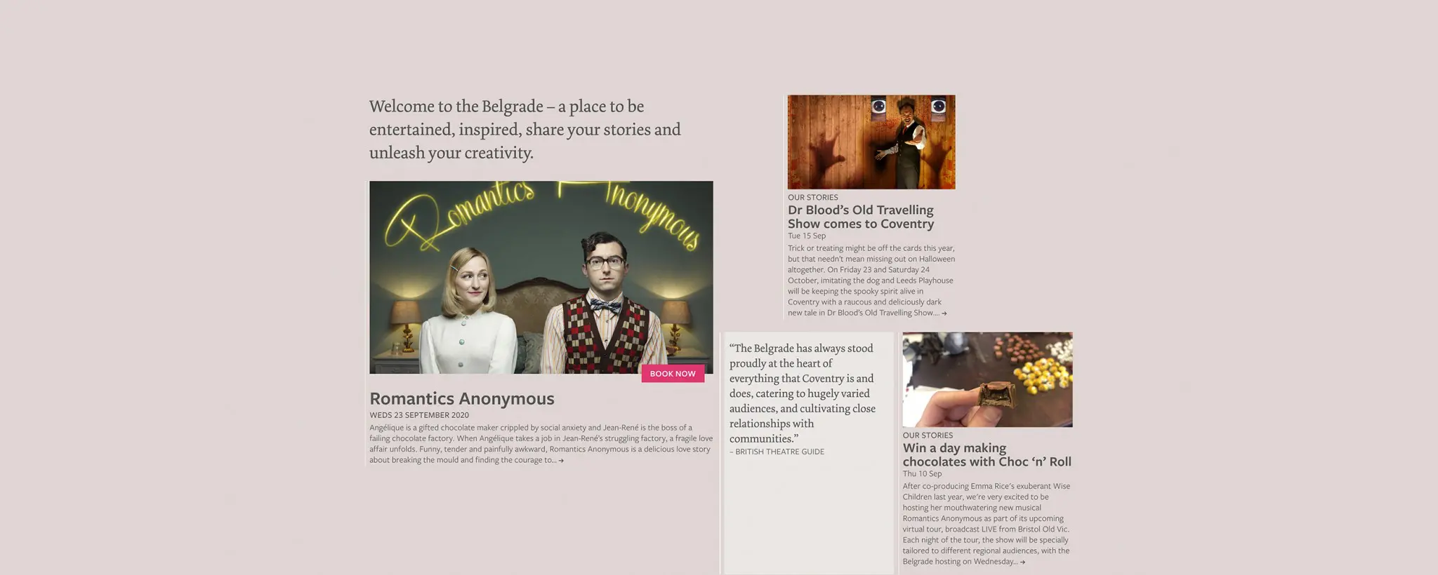 Belgrade Theatre 2020