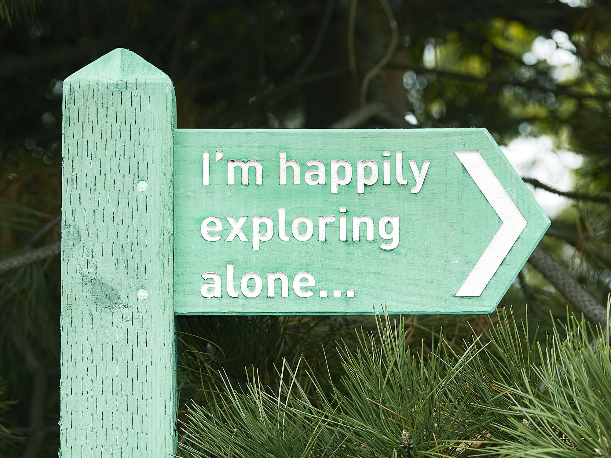 Perspective: I'm happily exploring alone.