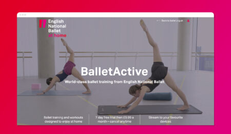 The BalletActive microsite we designed and built.