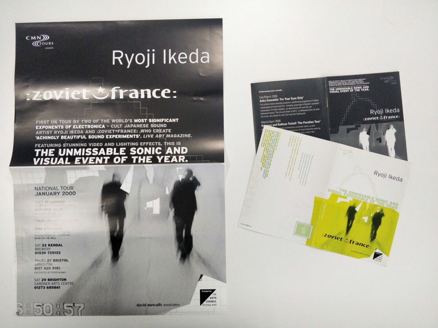 Print publicity for Ikeda's tour, designed by Cog