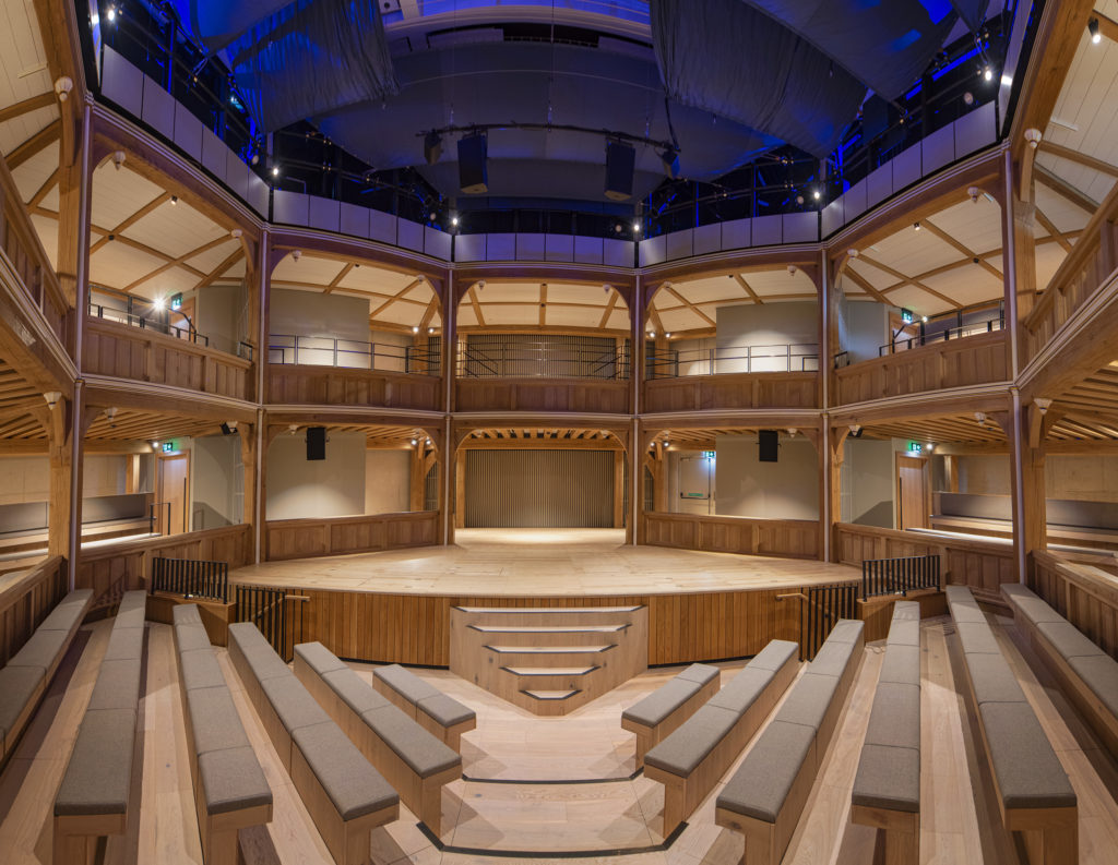 The Cockpit Theatre ready for its first performance – photo by Andrew Brookes