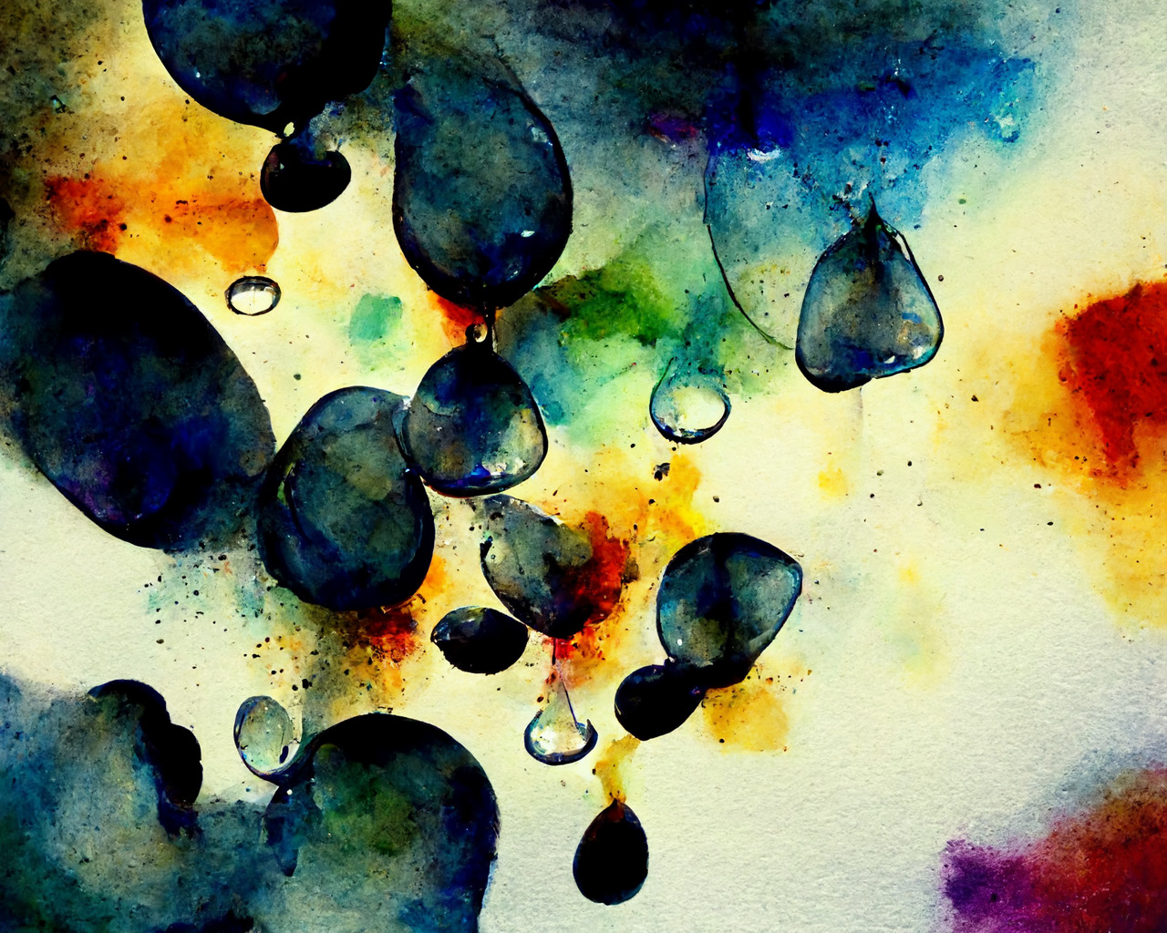 an abstract watercolour as imagined by Midjourney