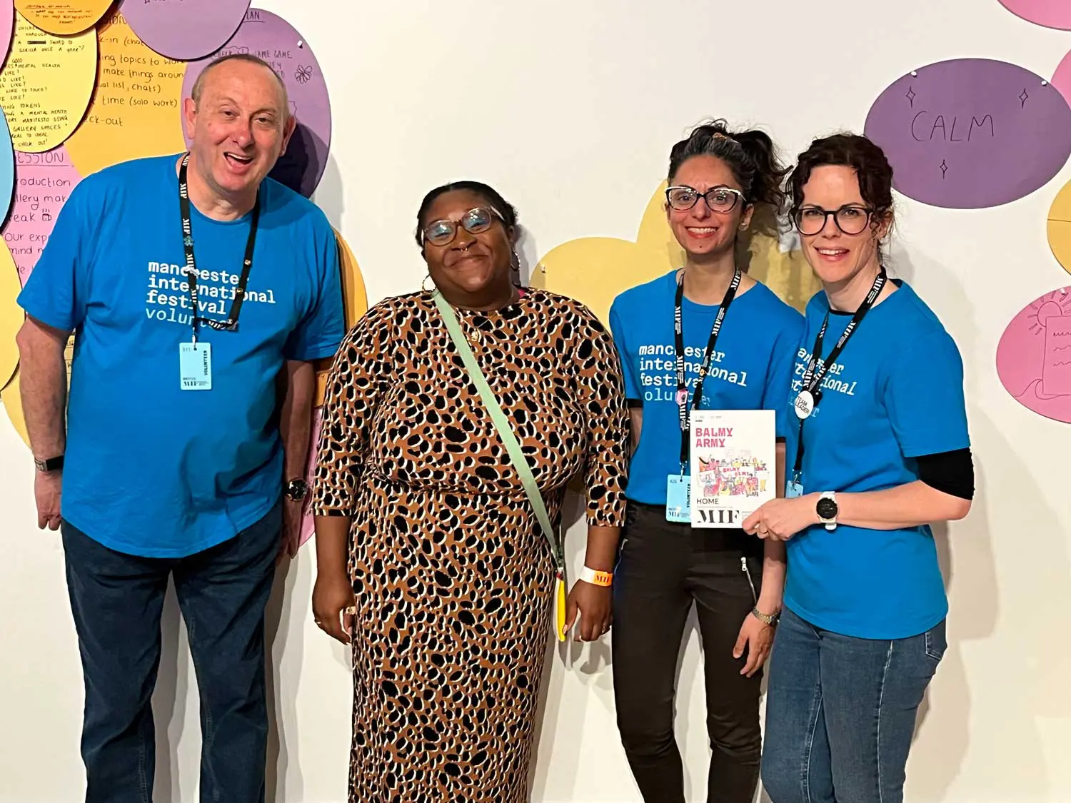 Nazma with fellow volunteers John, Sian and speaker Toni Dee