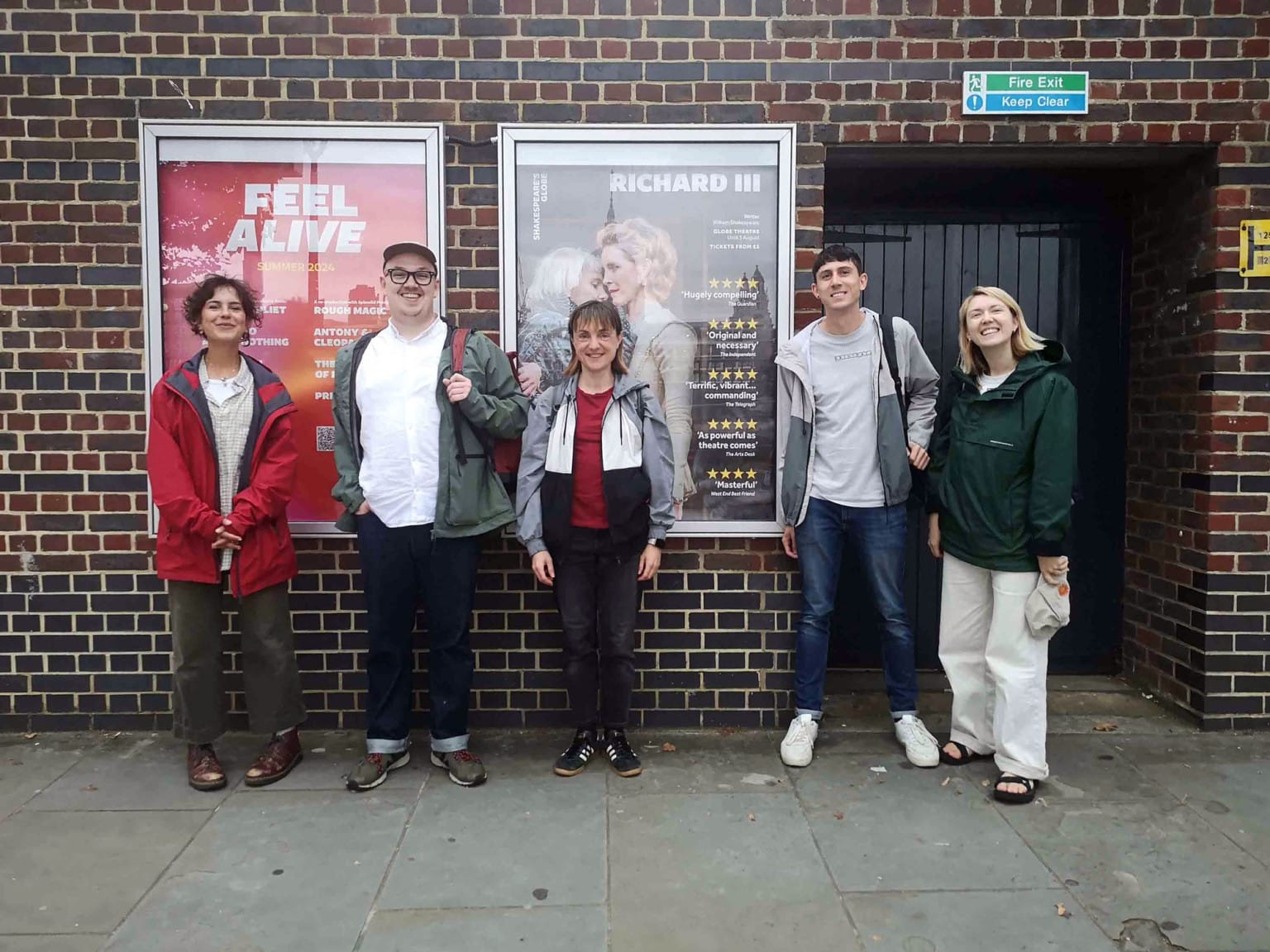 Calm before the storm. We gathered at The Globe for a production of Richard III.