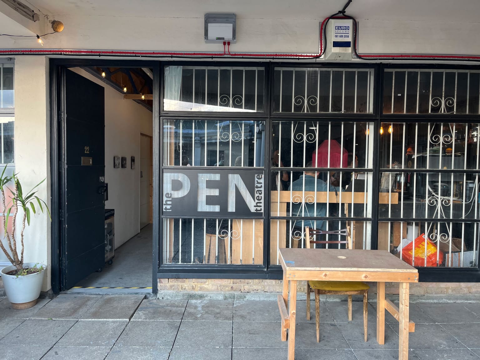 The outside of The Pen Theatre. 