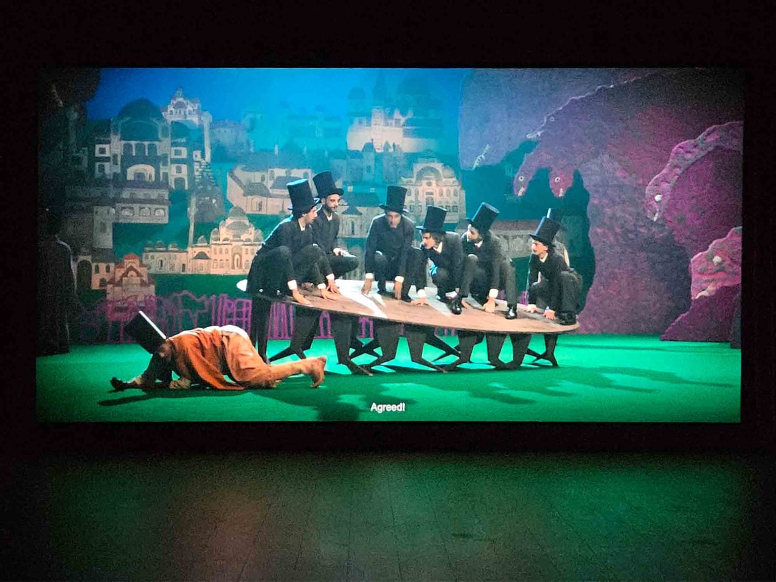 A still image from Wael Shawky's Drama 1882
