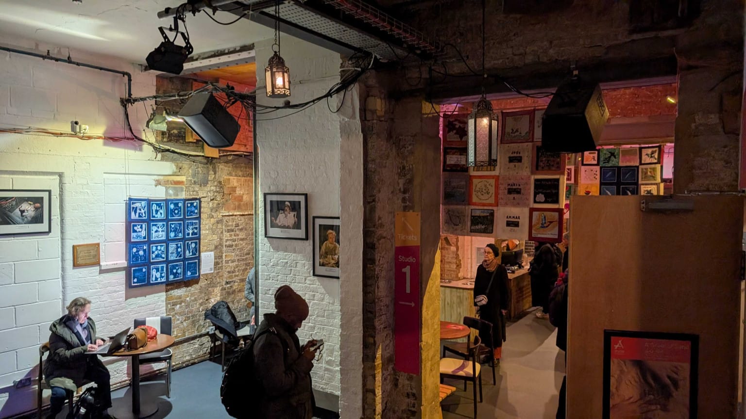 Local artwork on display in the foyer.