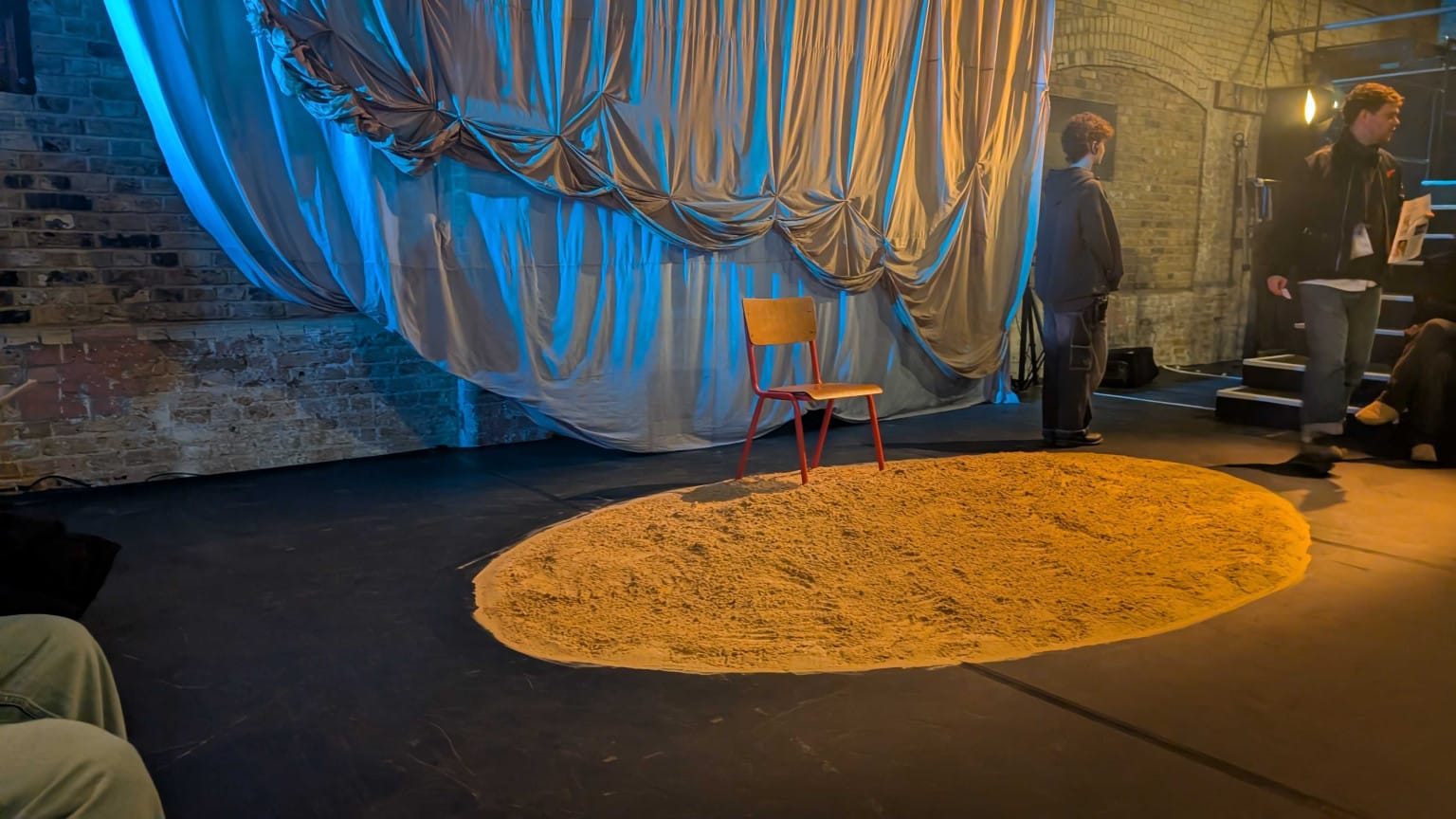 The intriguing set design.