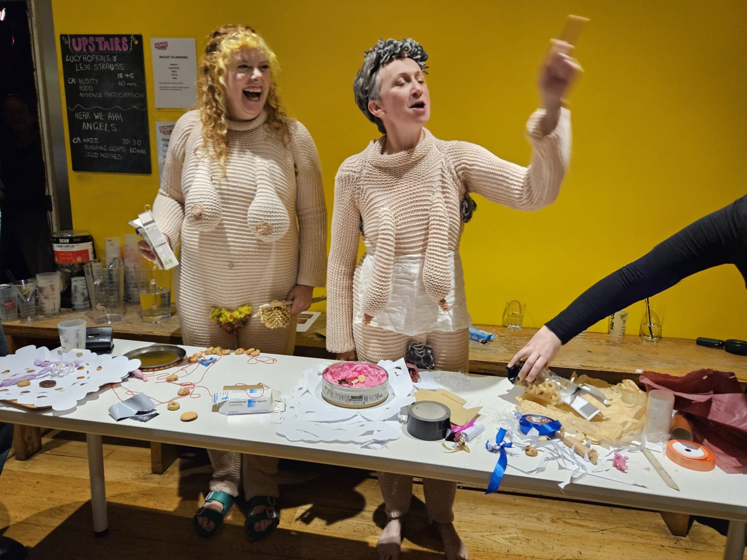 Auntie & Nana selling their wares 